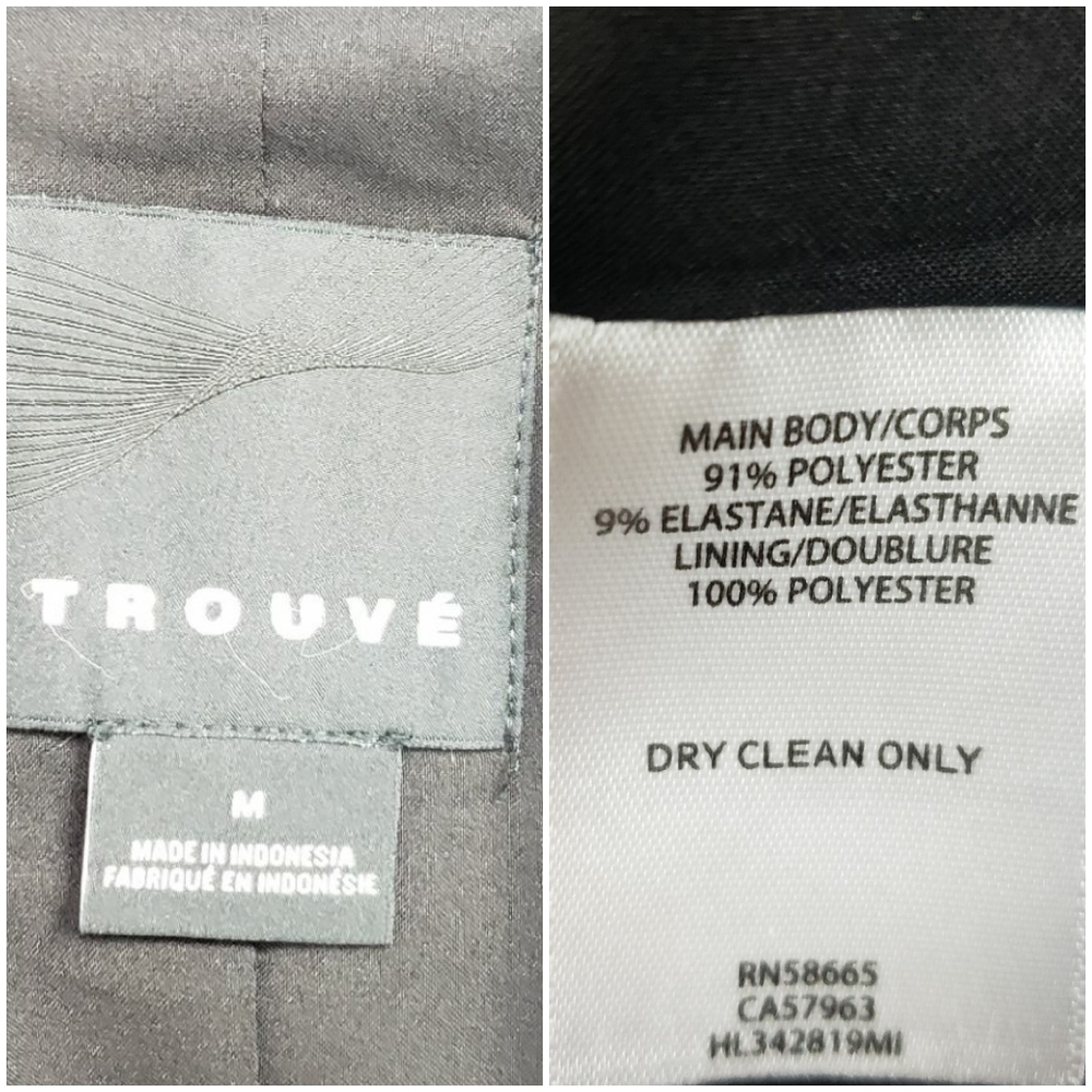 Trouve Black Collarless Cropped Back Blazer - Picture 12 of 12